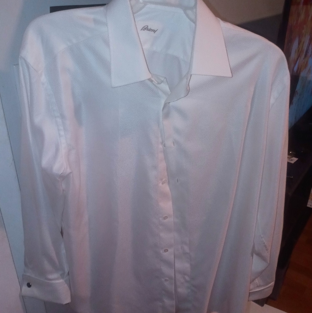 brioni white dress shirt